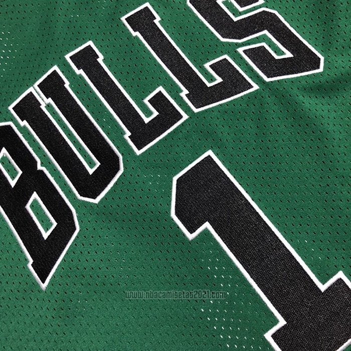Camiseta Chicago Bulls Derrick Rose #1 Mitchel & Ness 2008-09 Verde
